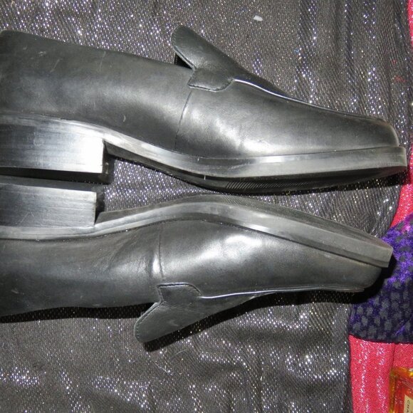 FRANCO SARTO Flex Black Italian Leather Loafers Driving Shoes size 10 - Picture 6 of 13